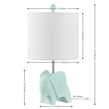 Koda Eclectic Southwestern Resin/Iron Elephant LED Kids Table Lamp - JONATHAN Y
